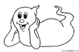Lamina de dibujo para colorear de Fantasmas 02